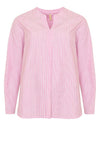 Ofelia Simi blouse I Stribet viskose top i pink strib I Dresslab