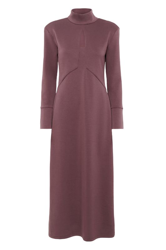 Karen By Simonsen Brittany dress | Langærmet maxikjole i bordeaux