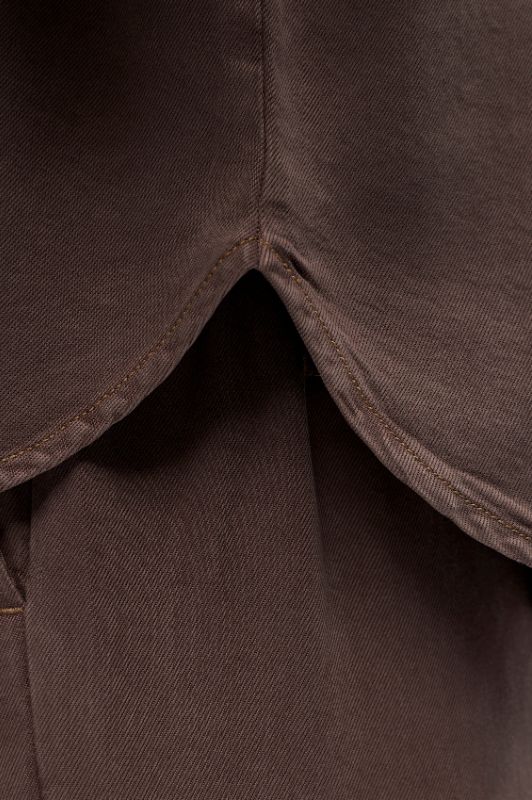 Object Frame denimskjorte med korte ærmer i mørkebrun