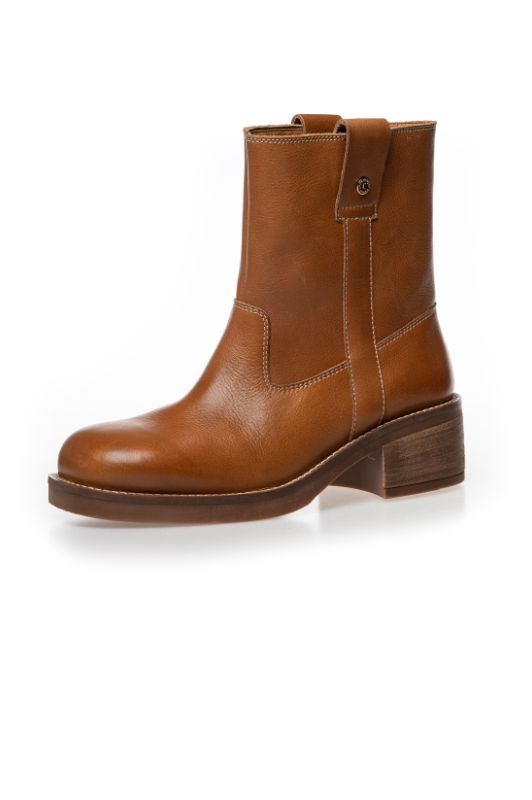 Copenhagen Shoes Say more I Cognacfarvet skindstøvle
