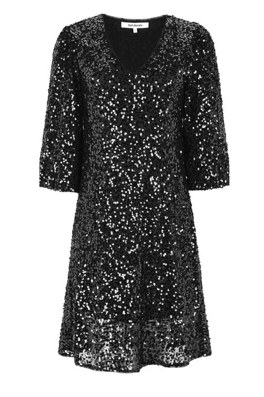 Soft Rebels Audrey Dress | Festlig kjole med pailletter i sort