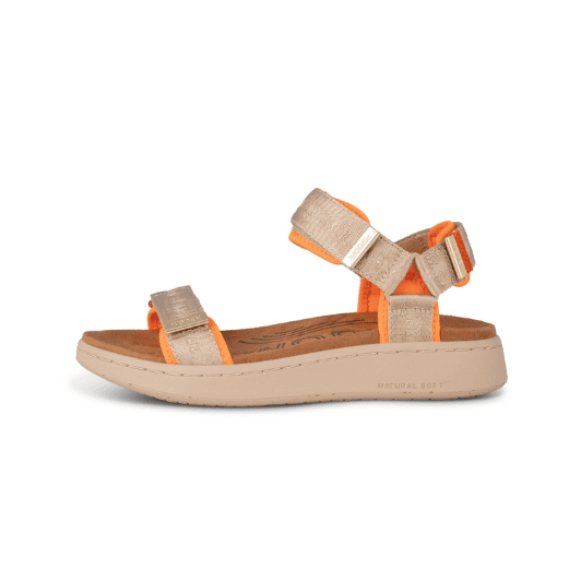 Woden Line sandal | Heritage coffee cream Natural Soft sål