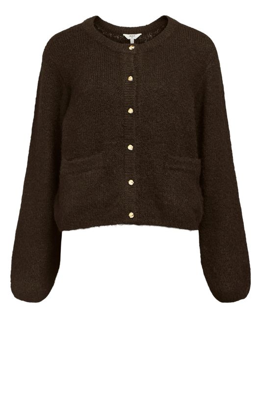 Object Saggia cardigan mørkebrun