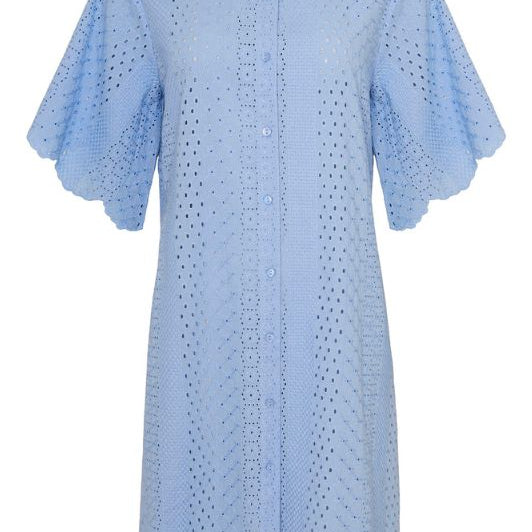Ofelia Sille tunika I Smuk broderie anglaise tunika i blå I Dresslab