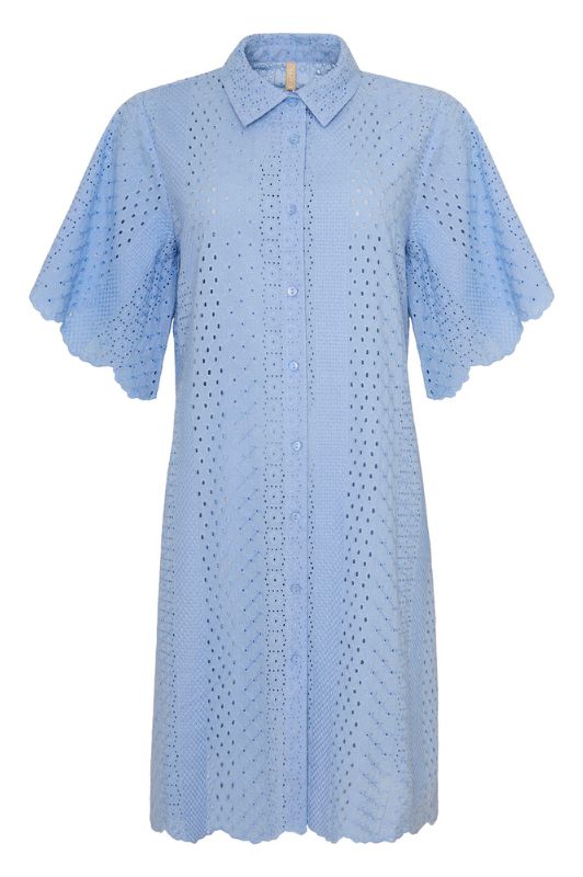 Ofelia Sille tunika I Smuk broderie anglaise tunika i blå I Dresslab