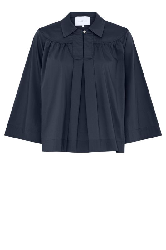 La Rouge Vilma shirt | Basic skjorte med feminint look marineblå