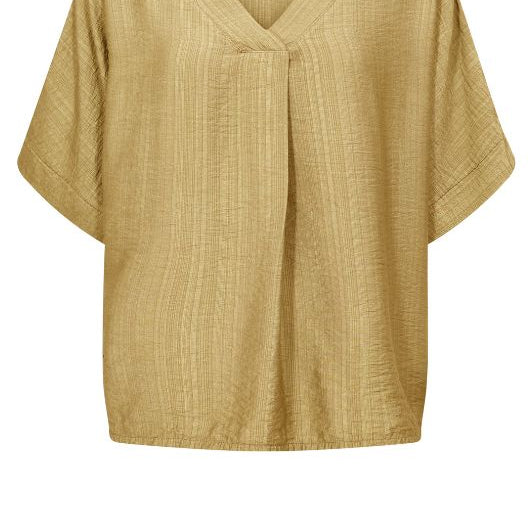 NÜ Cinda bluse | Fin løs top i majsgul I Dresslab