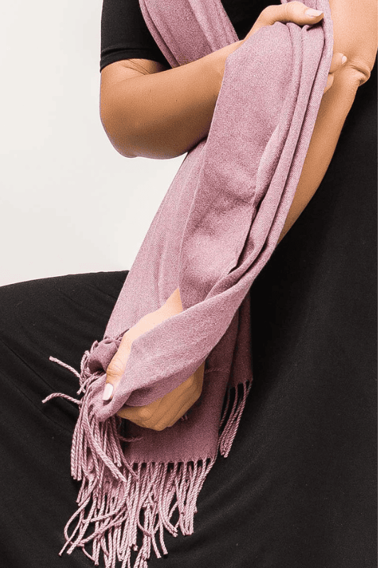 Atelier Paris I Cashmere mix tørklæde rosa