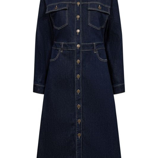 Freequent Sara dress I Cool denimkjole med lommer