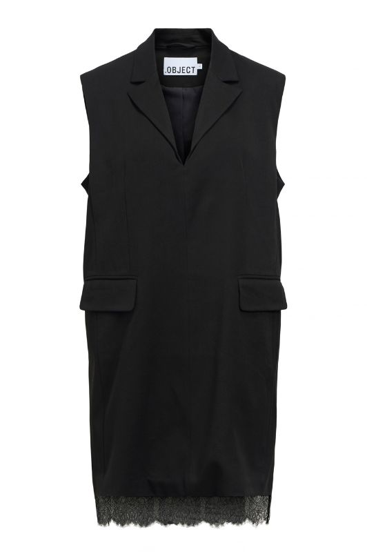 Object Lisa sort lace dress I Spencerkjole med blonde bort
