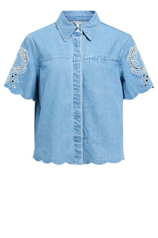 Object Idda denimskjorte med broderi I Dresslab