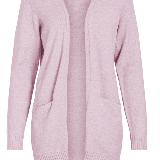 VILA Viril Cardigan kort | Lækker blød strikcardigan i rosa |