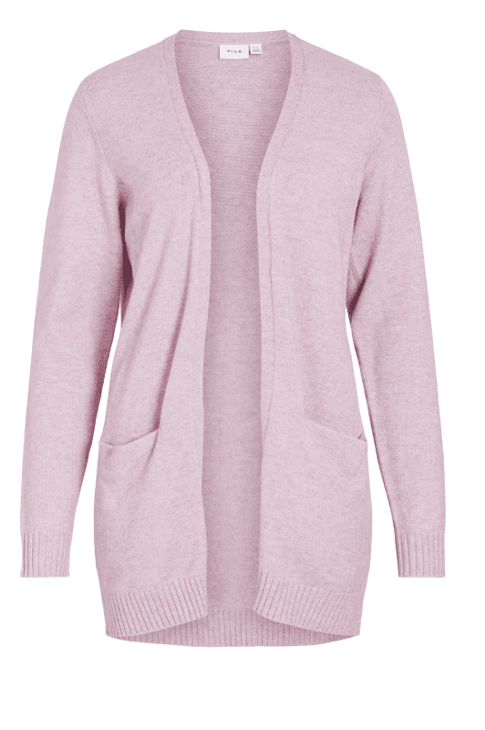 VILA Viril Cardigan kort | Lækker blød strikcardigan i rosa |