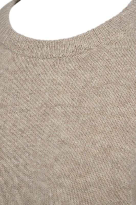 FreeQuent Winka strik pulli i lys sand melange