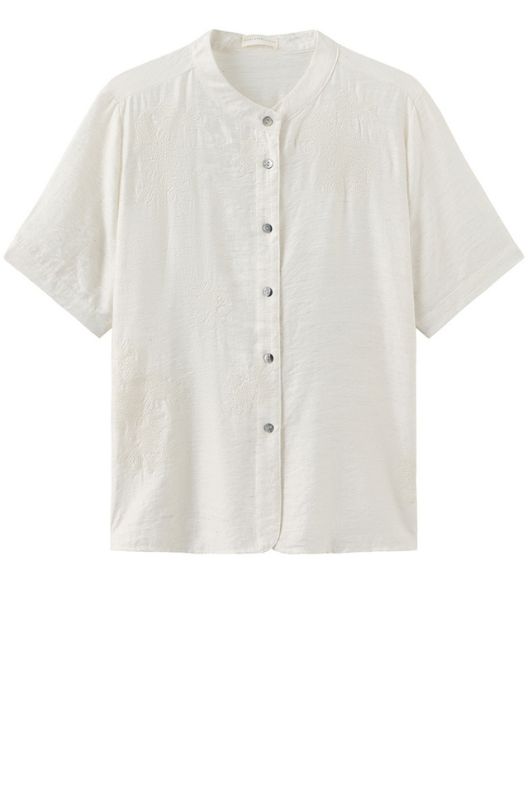 Luxzuz Alina bluse i hvid med broderi I Dresslab