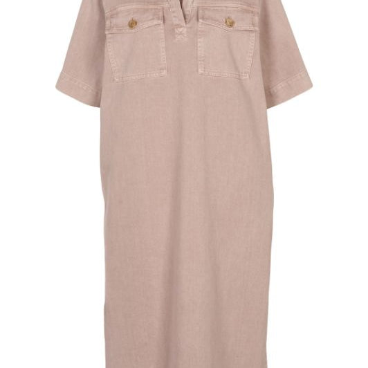 Prepair Vivian dress | Rosa denimkjole i maxilængde I Dresslab
