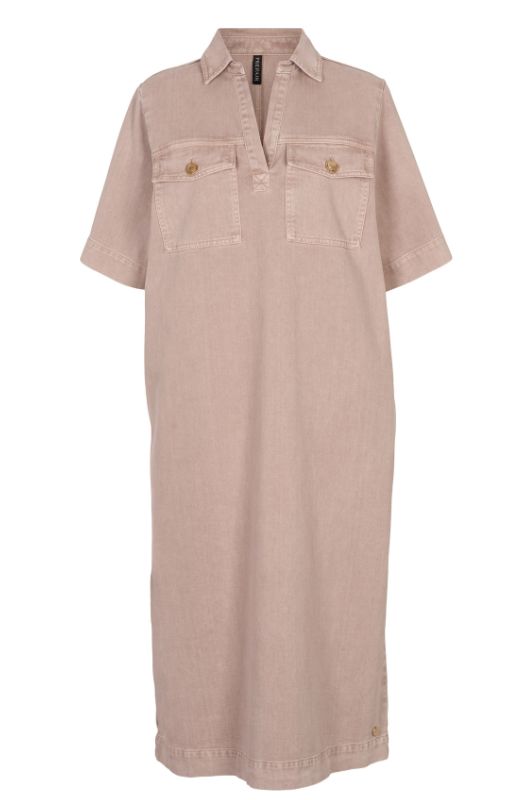 Prepair Vivian dress | Rosa denimkjole i maxilængde I Dresslab
