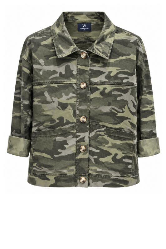 Marc Lauge Jacket I Grøn camoflage skjortejakke