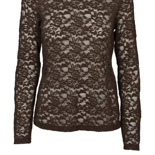 Prepair Stella I Brun langærmet blonde t-shirt