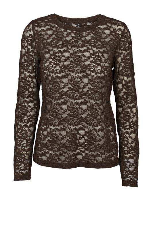 Prepair Stella I Brun langærmet blonde t-shirt