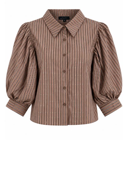 Marc Lauge Sparkling puff bluse med studs