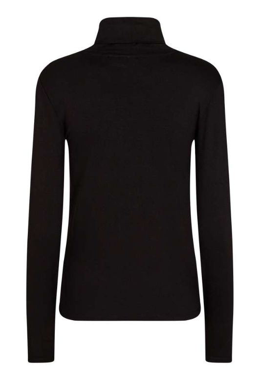 Freequent Liana bluse I Sort rullekrave