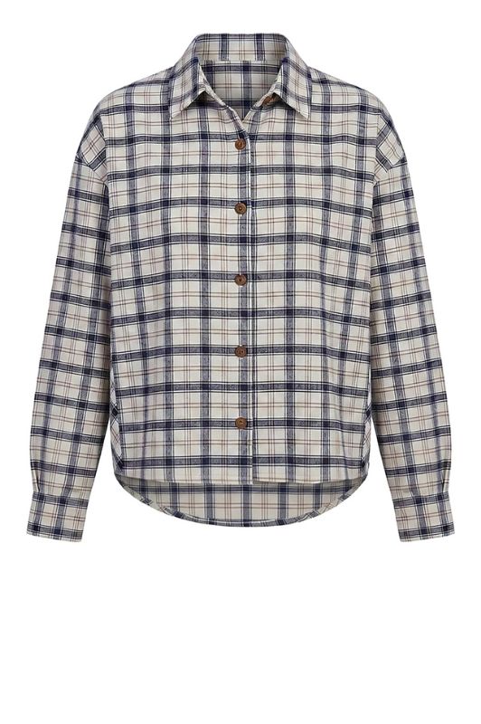 Luxzuz Check bluse I Ternet skjortebluse i bomuld