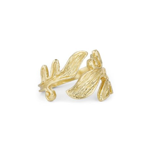 Pure by Nat I Leaf ring 24K guldbelagt