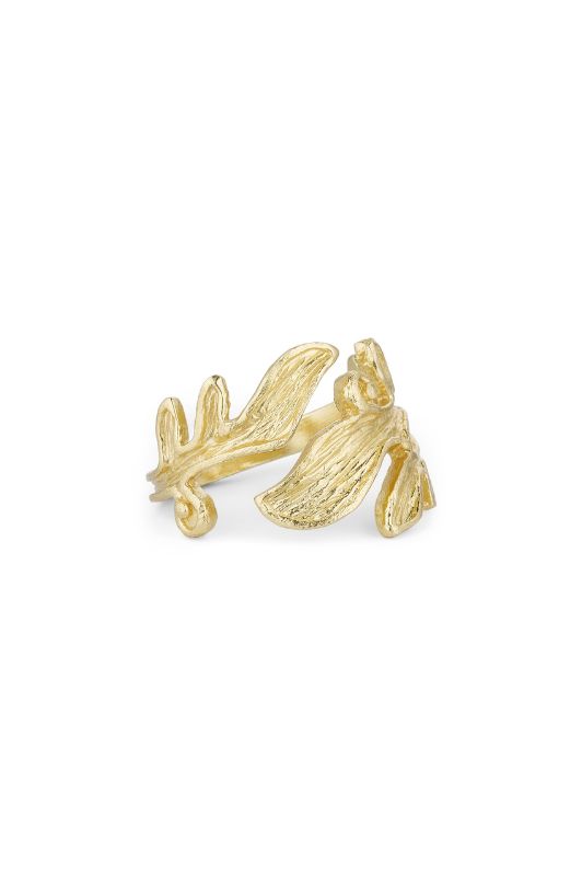 Pure by Nat I Leaf ring 24K guldbelagt
