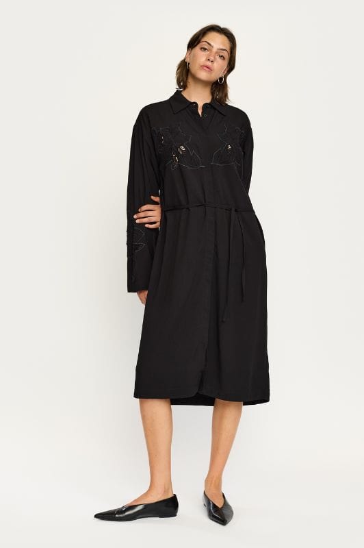 Soft Rebels Nala dress I Kjole i sort med broderi