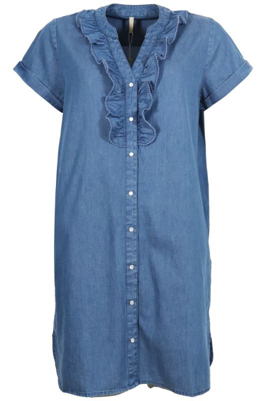 Ofelia Necia tunic | Denim tunica med flotte detaljer