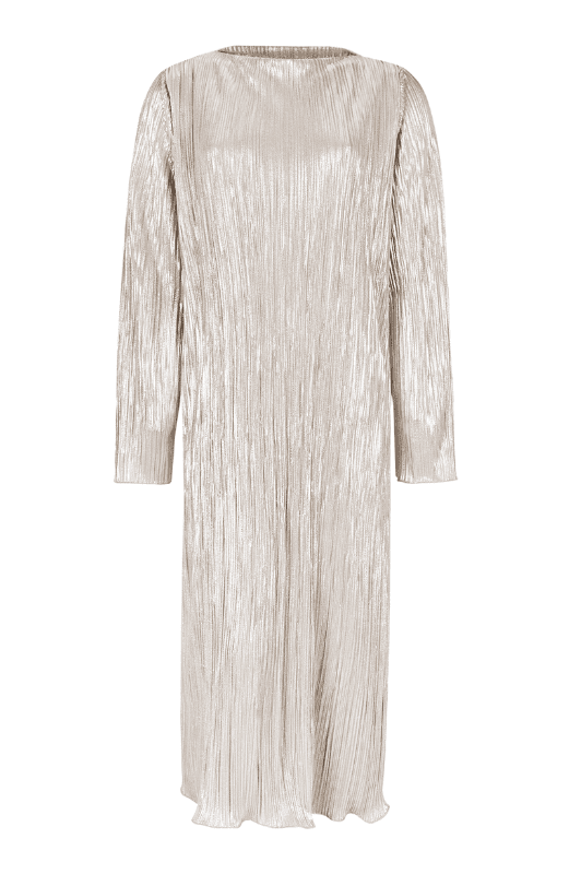 Soft Rebels Neveah dress |  Plisseret festkjole i sølv