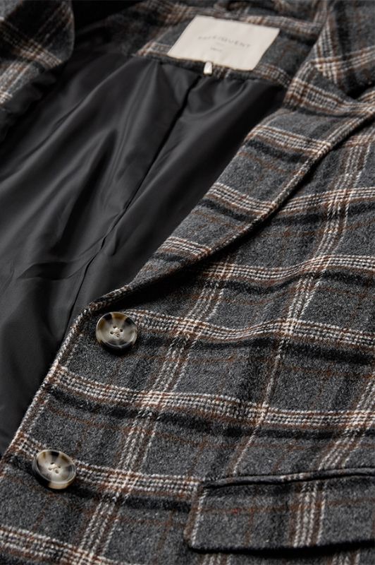Freequent Zango jacket I Grå ternet blazer