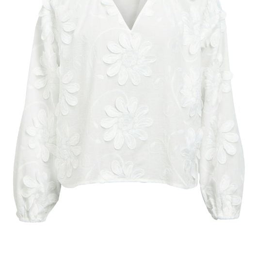 Object Maya hvid skjorte med store blomster