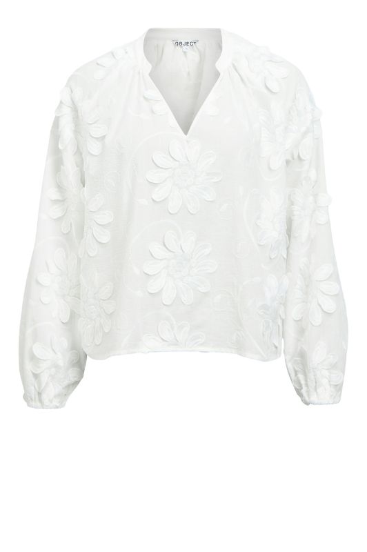 Object Maya hvid skjorte med store blomster