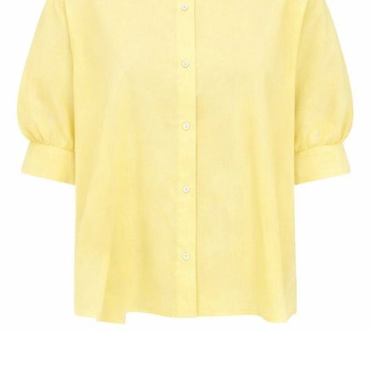 Tooday Cia shirt I Oversize skjorte i gul I Dresslab