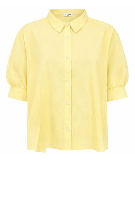 Tooday Cia shirt I Oversize skjorte i gul I Dresslab