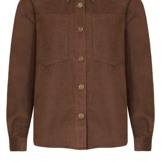 Ofelia Lykke shirt I Fløjlsjakke i brun