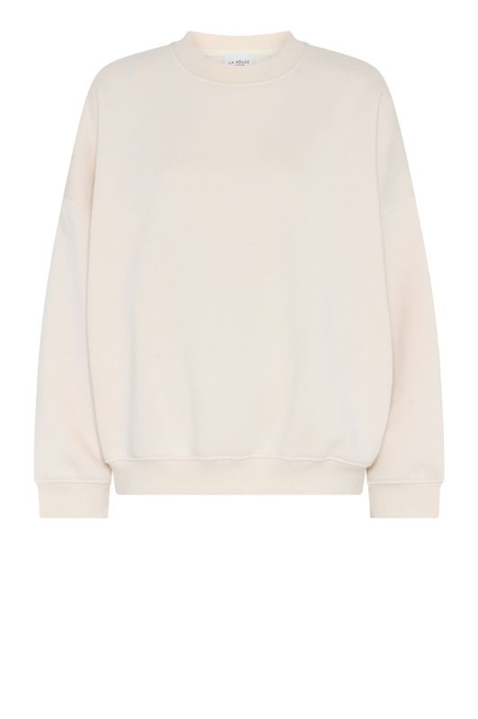 La Rouge Silvia sweat i offwhite med ryg broderi