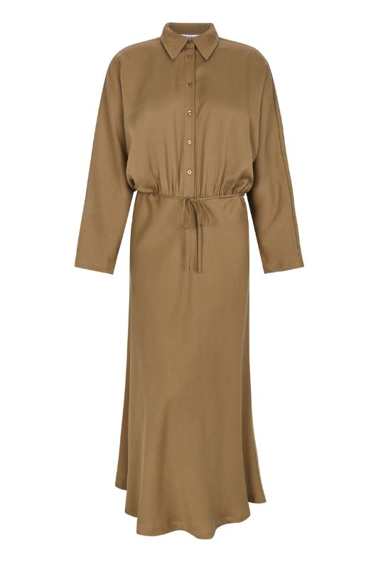 Soft Rebels Stormy mididress I Kjole i brun karamel