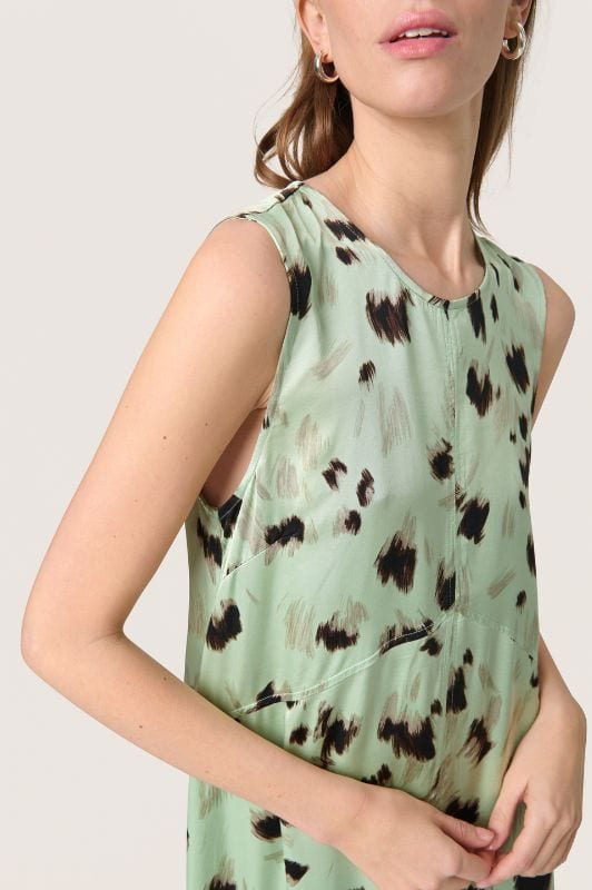 Soaked in Luxury Marcela Dress | Mint printet festkjole