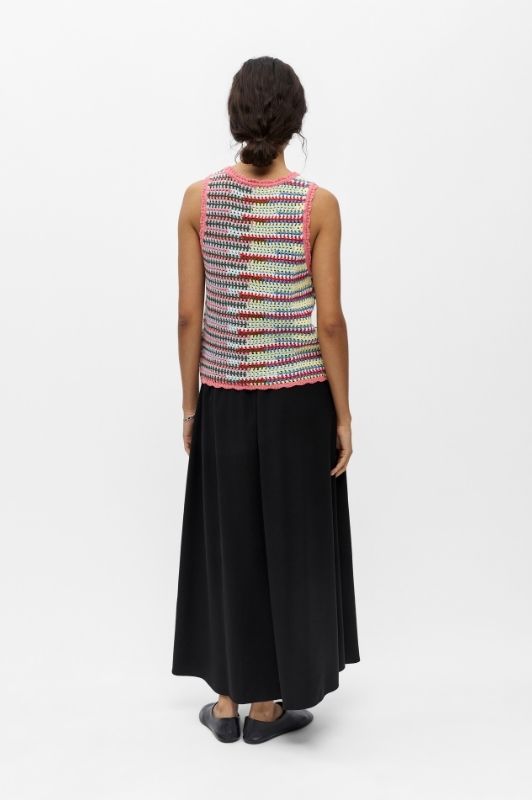 Object Miss strikket multifarvet vest I Dresslab