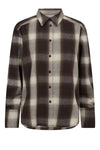 Freequent Erino shirt I Ternet brun bomuldsskjorte