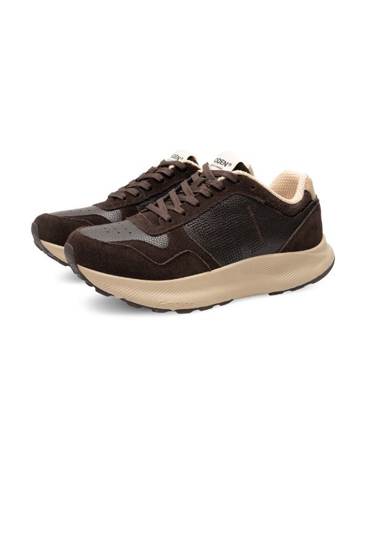 Woden Mathilde Runner | Super sneaker i brunt skind | Dresslab