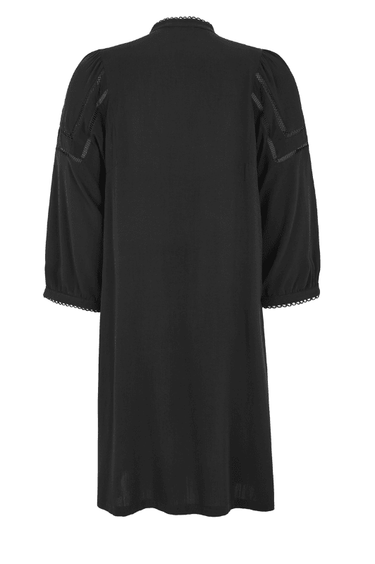 Soft Rebels Linda dress | Sort kjole med crochetbånd