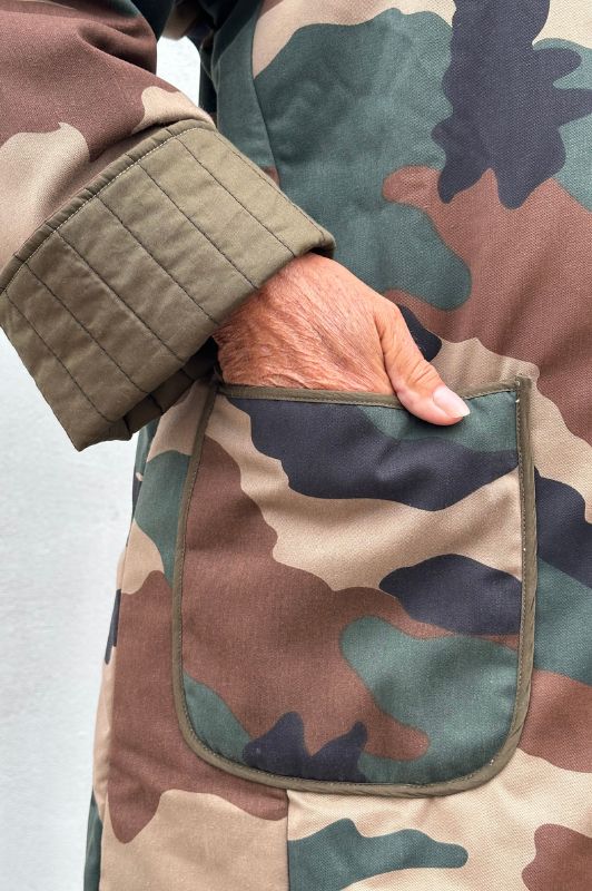 PRE ORDER Gaspar Champagne winter coat  I Frakke i camo print