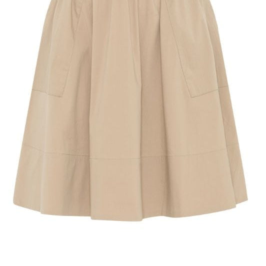 La Rouge Vilma short skirt | Kort poplin nederdel sand