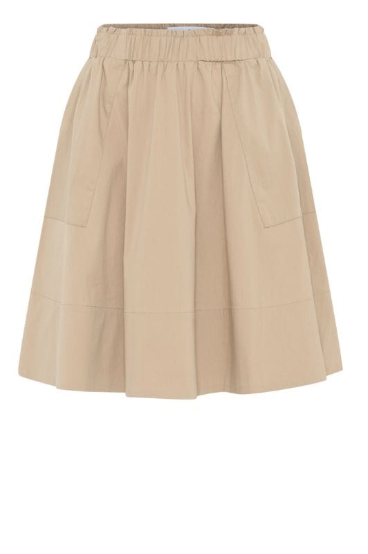 La Rouge Vilma short skirt | Kort poplin nederdel sand