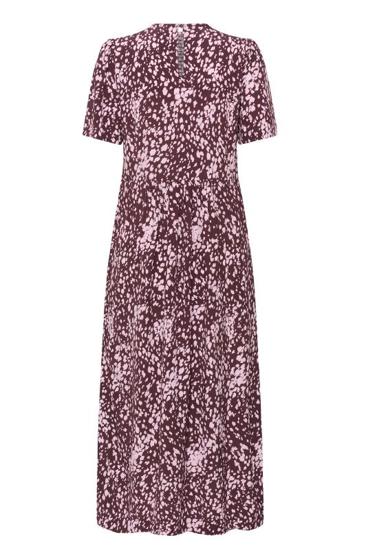 Saint Tropez Malika dress I Sensommerkjole i flot bordeaux print
