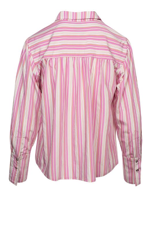 Luxzuz Makko shirt I Lyserød og hvidstribet skjorte